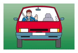 The driver intends to proceed straight ahead.