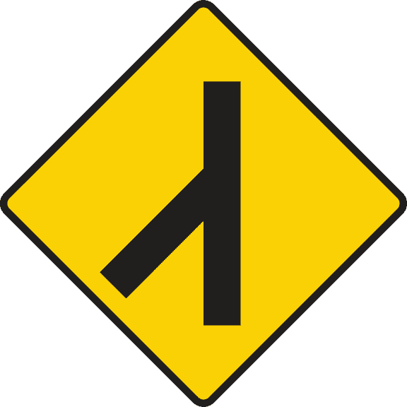 Traffic merging from the left.