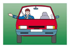 The driver intends to turn right.