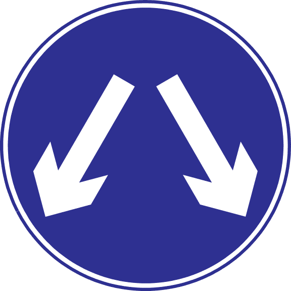 Pass either side.
