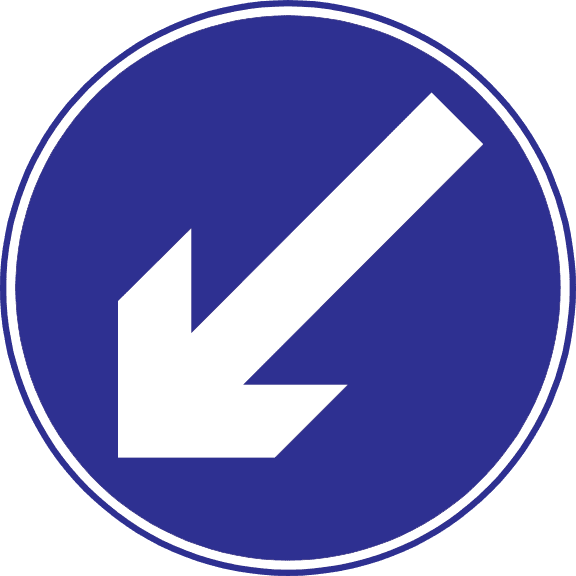 Keep left.