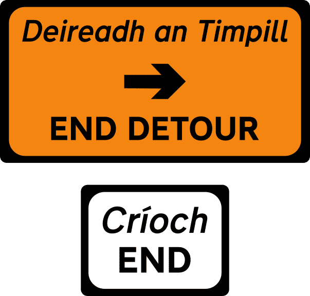 End of detour.