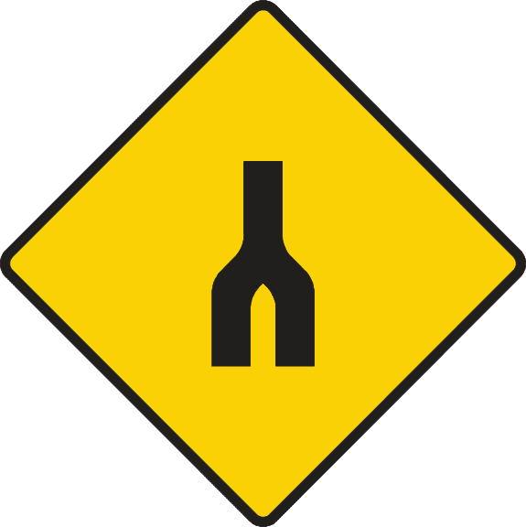 Dual carriageway ends.