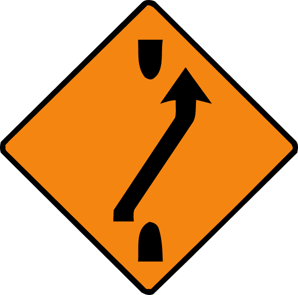 Traffic should cross out to the right-hand lane ahead.
