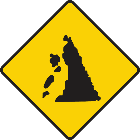 Danger of falling rocks ahead.