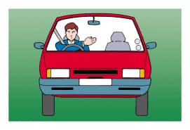 The driver intends to turn left.