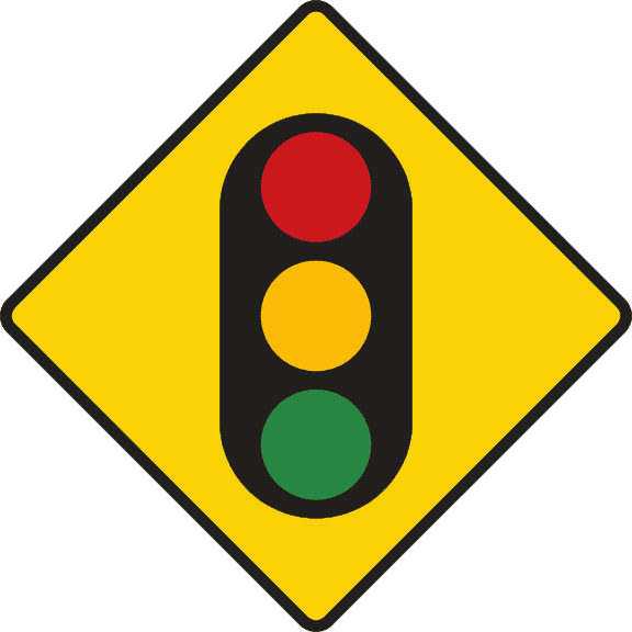 Traffic signals ahead.