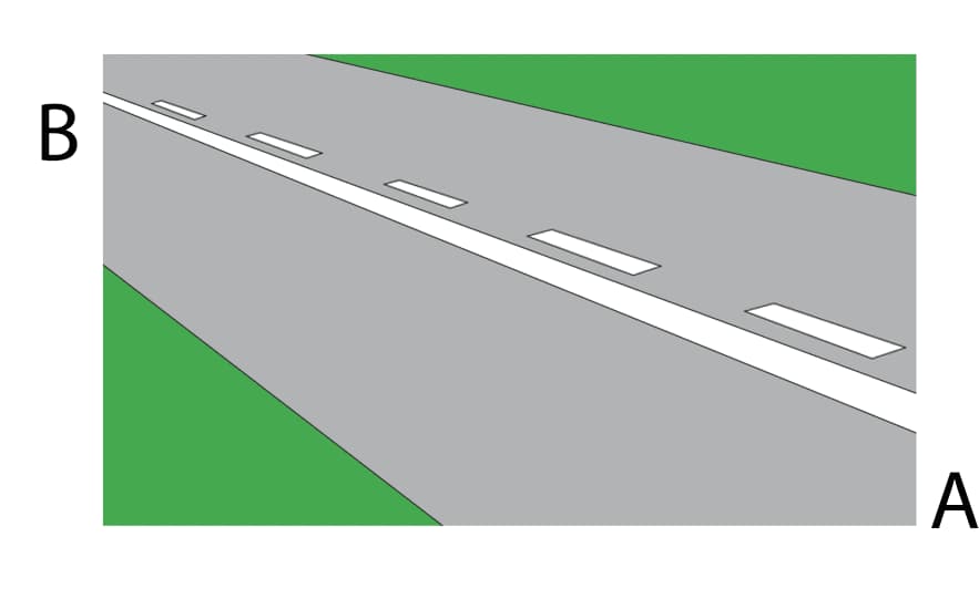 A driver may not cross the lines to overtake.