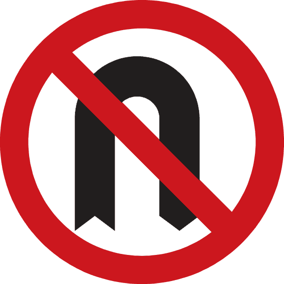 U-turn not permitted.