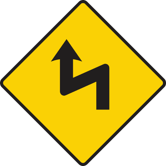 Series of dangerous corners ahead.