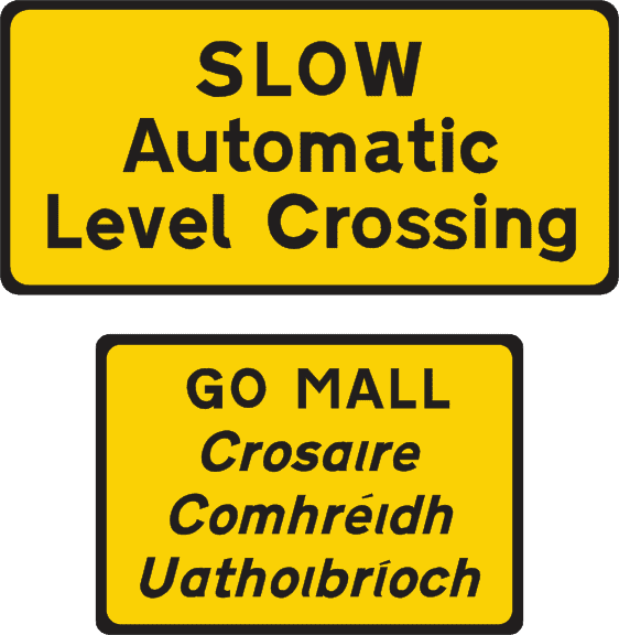 Automatic level crossing ahead.