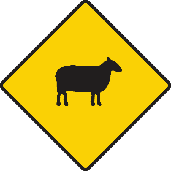 Possibility of sheep ahead.