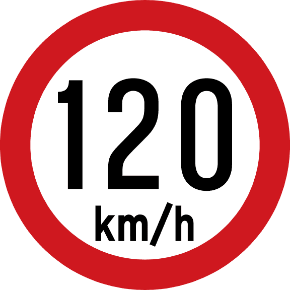 Maximum speed is 120 km/h.