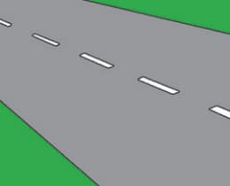 A driver must not cross the broken white line unless it is safe to do so.
