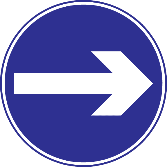 Turn right only.