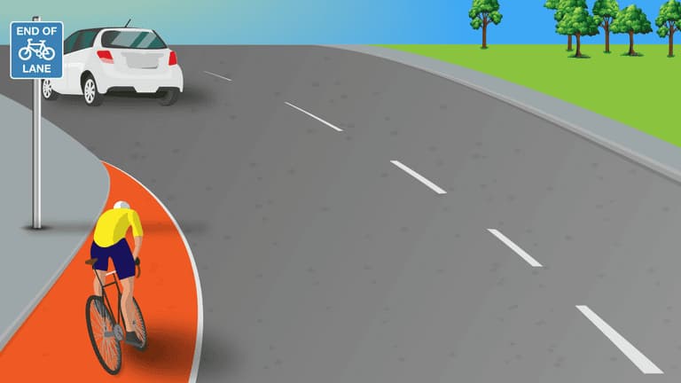 The cyclist may move onto the roadway without paying attention to moving traffic.
