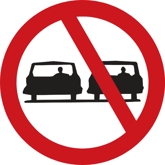 No overtaking.