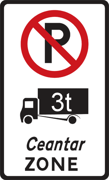 Parking of vehicles exceeding the weight shown is not allowed.
