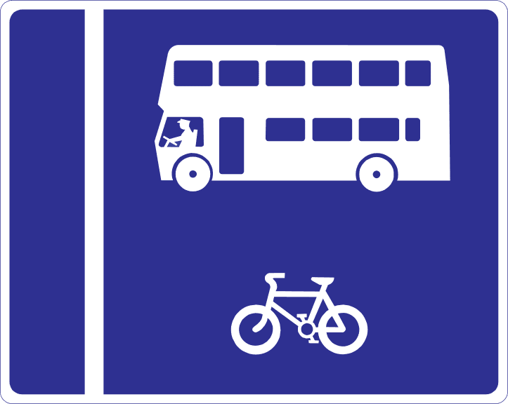 With-flow bus lane on the right.